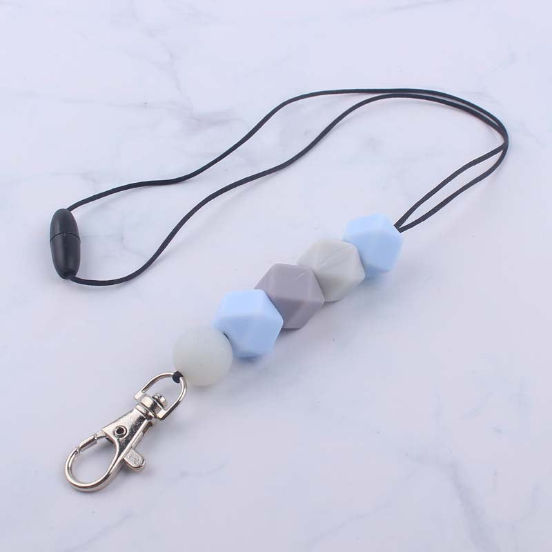 Wholesale Food Grade Silicone Bead Necklace Keychain